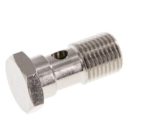 Banjobout 1-weg Vernikkeld Messing G1/4'' Buitendraad 28mm [2 Stuks]