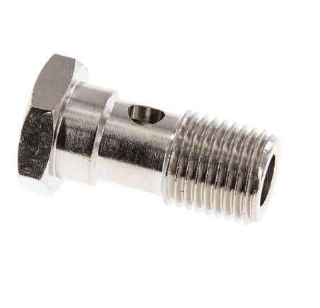 Banjobout 1-weg Vernikkeld Messing G1/4'' Buitendraad 28mm [2 Stuks]