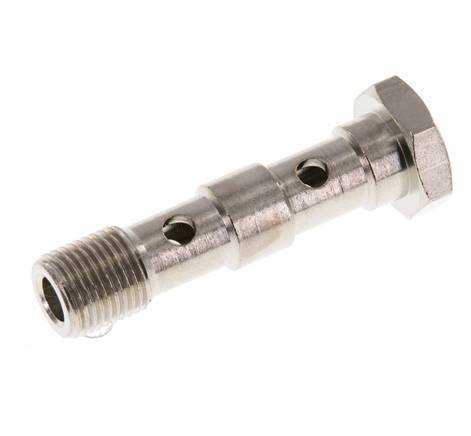Banjobout 2-weg Vernikkeld Messing G1/8'' buitendraad 40.5mm [5 Stuks]