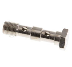 Banjobout 2-weg Vernikkeld Messing G1/8'' buitendraad 40.5mm [5 Stuks]