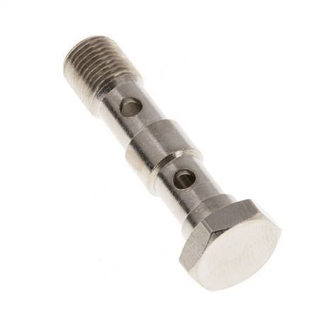 Banjobout 2-weg Vernikkeld Messing G1/8'' buitendraad 40.5mm [5 Stuks]