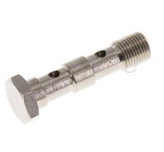 Banjobout 2-weg Vernikkeld Messing G1/8'' buitendraad 40.5mm [5 Stuks]