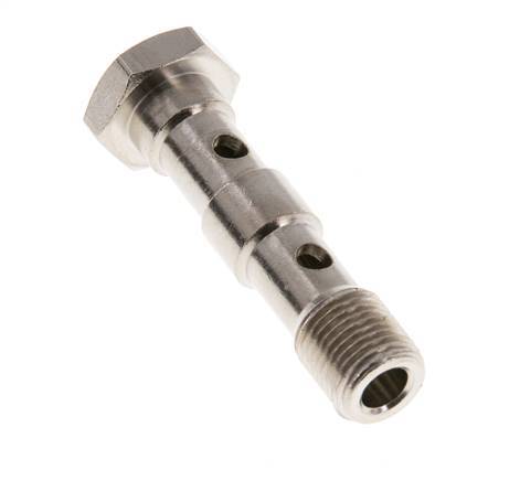 Banjobout 2-weg Vernikkeld Messing G1/8'' buitendraad 40.5mm [5 Stuks]