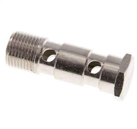 Banjobout 2-weg Vernikkeld Messing G1/2'' Buitendraad 62.5mm