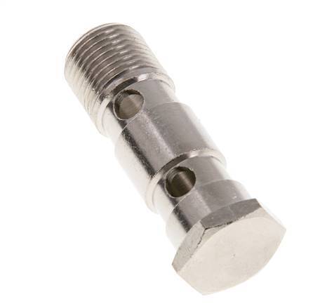 Banjobout 2-weg Vernikkeld Messing G1/2'' Buitendraad 62.5mm