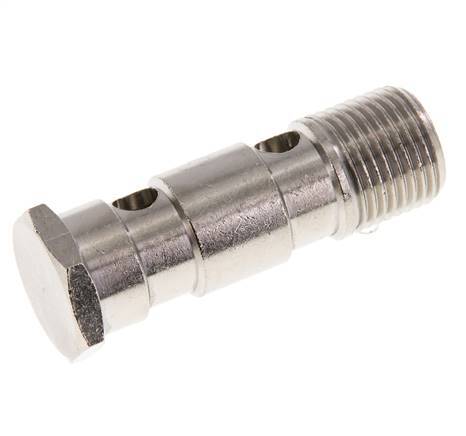 Banjobout 2-weg Vernikkeld Messing G1/2'' Buitendraad 62.5mm