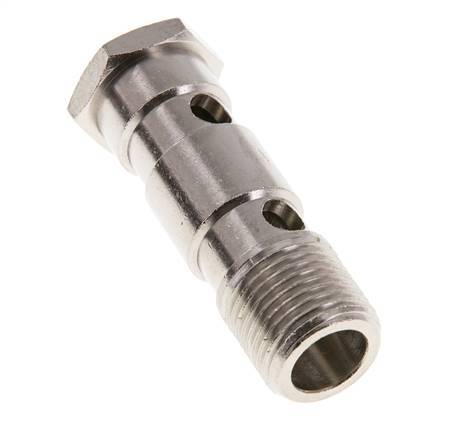 Banjobout 2-weg Vernikkeld Messing G1/2'' Buitendraad 62.5mm