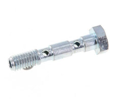 2-way zinc plated Steel Banjo Bolt with M5 Male Threads L27mm [2 Pieces]