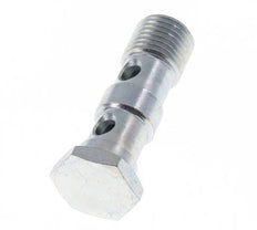 2-way zinc plated Steel Banjo Bolt with G1/4'' Male Threads L41.5mm [2 Pieces]