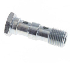 2-way zinc plated Steel Banjo Bolt with G1/4'' Male Threads L41.5mm [2 Pieces]