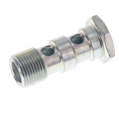 Banjobout 2-weg Verzinkt Stalen G3/8'' Buitendraad 43mm