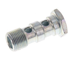 Banjobout 2-weg Verzinkt Stalen G3/8'' Buitendraad 43mm