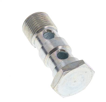 Banjobout 2-weg Verzinkt Stalen G3/8'' Buitendraad 43mm