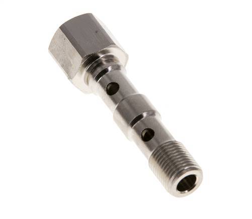 Banjobout 2-weg Vernikkeld Messing G1/8'' Buiten- en Binnendraad 40.5mm [2 Stuks]