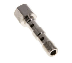 Banjobout 2-weg Vernikkeld Messing G1/8'' Buiten- en Binnendraad 40.5mm [2 Stuks]