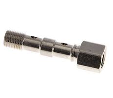 Banjobout 2-weg Vernikkeld Messing G1/8'' Buiten- en Binnendraad 40.5mm [2 Stuks]