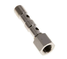 Banjobout 2-weg Vernikkeld Messing G1/8'' Buiten- en Binnendraad 40.5mm [2 Stuks]