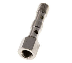 Banjobout 2-weg Vernikkeld Messing G1/8'' Buiten- en Binnendraad 40.5mm [2 Stuks]