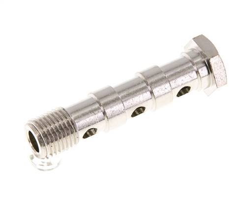 Banjobout 3-weg Vernikkeld Messing G1/4'' Buitendraad 58mm [2 Stuks]