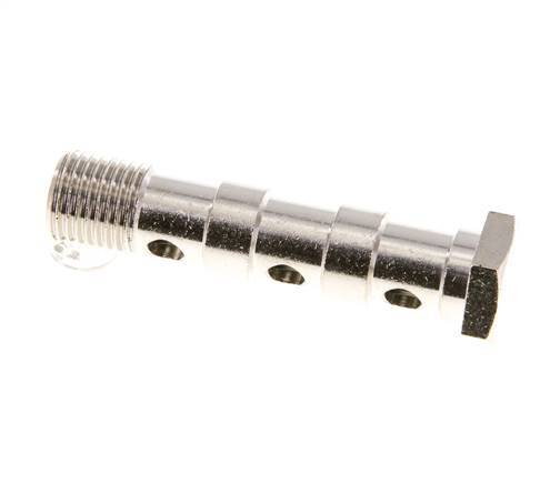 Banjobout 3-weg Vernikkeld Messing G1/4'' Buitendraad 58mm [2 Stuks]