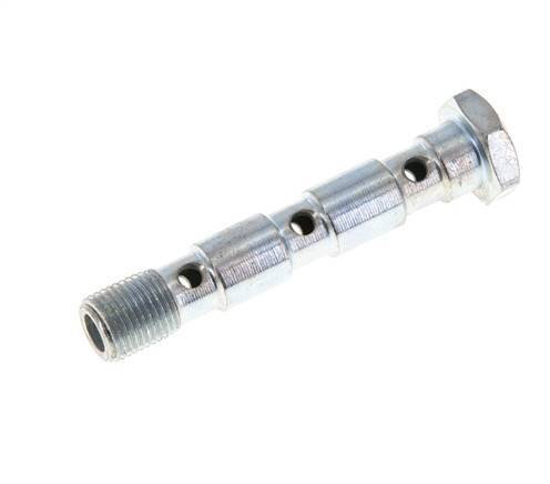 Banjobout 3-weg Verzinkt Stalen G1/8'' Buitendraad 55mm [2 Stuks]