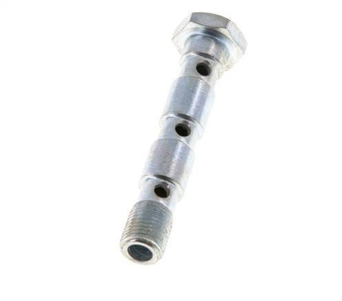 Banjobout 3-weg Verzinkt Stalen G1/8'' Buitendraad 55mm [2 Stuks]