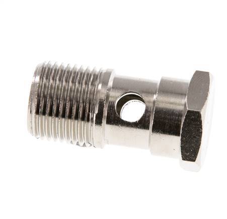 Banjobout 1-weg Vernikkeld Messing G3/8'' Buitendraad 32mm [2 Stuks]