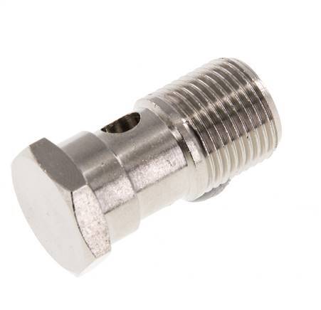 Banjobout 1-weg Vernikkeld Messing G3/8'' Buitendraad 32mm [2 Stuks]