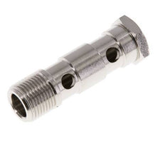 Banjobout 2-weg Vernikkeld Messing G3/8'' Buitendraad 53.5mm