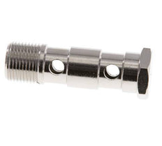 Banjobout 2-weg Vernikkeld Messing G3/8'' Buitendraad 53.5mm