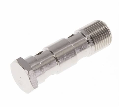 Banjobout 2-weg Vernikkeld Messing G3/8'' Buitendraad 53.5mm