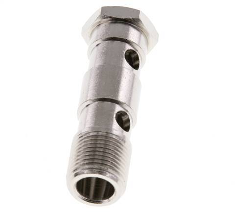 Banjobout 2-weg Vernikkeld Messing G3/8'' Buitendraad 53.5mm