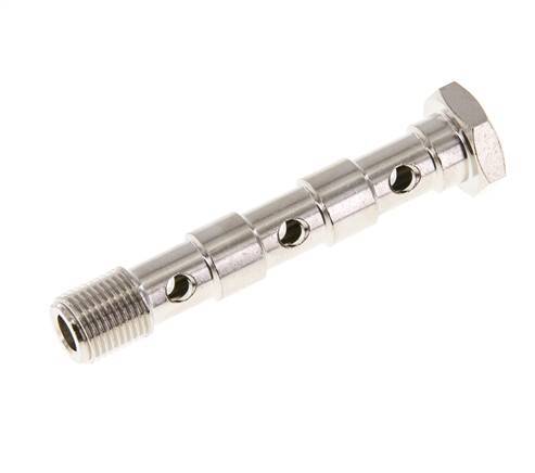 Banjobout 3-weg Vernikkeld Messing G1/8'' Buitendraad 57mm [2 Stuks]
