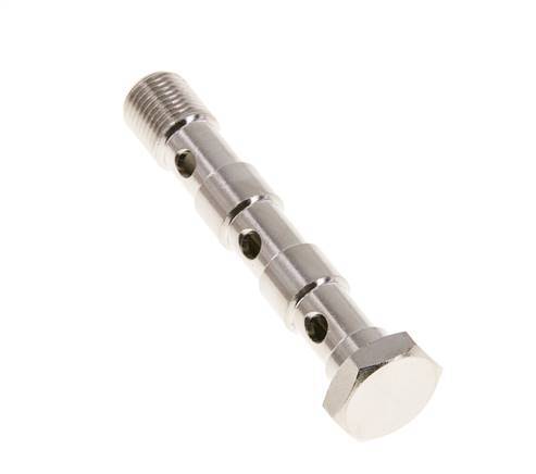 Banjobout 3-weg Vernikkeld Messing G1/8'' Buitendraad 57mm [2 Stuks]