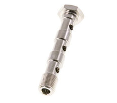 Banjobout 3-weg Vernikkeld Messing G1/8'' Buitendraad 57mm [2 Stuks]