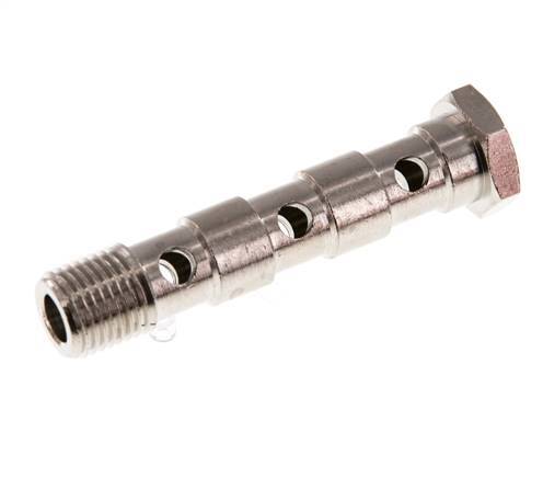 Banjobout 3-weg Vernikkeld Messing G1/4'' Buitendraad 67mm [2 Stuks]