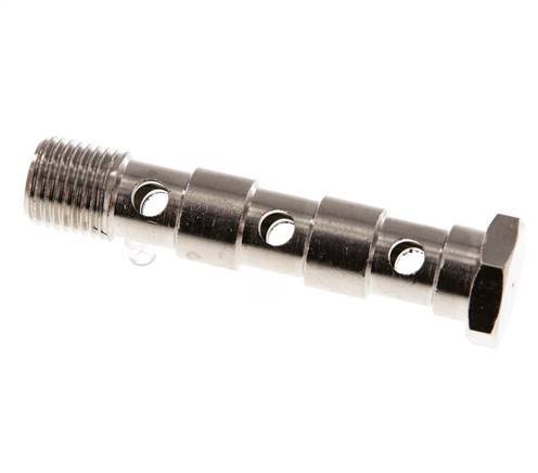 Banjobout 3-weg Vernikkeld Messing G1/4'' Buitendraad 67mm [2 Stuks]