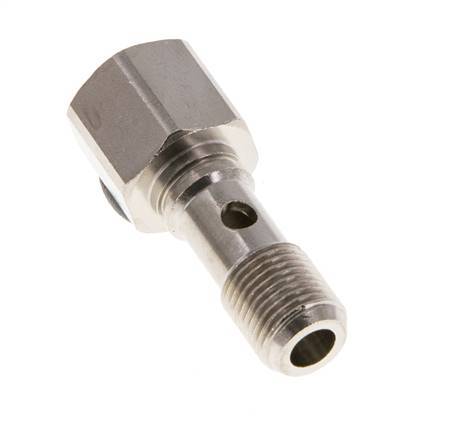 Banjobout 1-weg Vernikkeld Messing G1/8'' Buiten- en Binnendraad 24mm [2 Stuks]