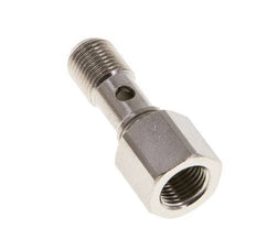 Banjobout 1-weg Vernikkeld Messing G1/8'' Buiten- en Binnendraad 24mm [2 Stuks]