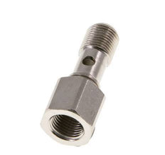 Banjobout 1-weg Vernikkeld Messing G1/8'' Buiten- en Binnendraad 24mm [2 Stuks]