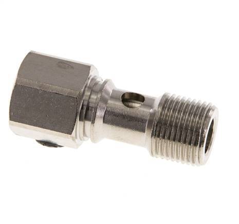 Banjobout 1-weg Vernikkeld Messing G3/8'' Buiten- en Binnendraad 32mm