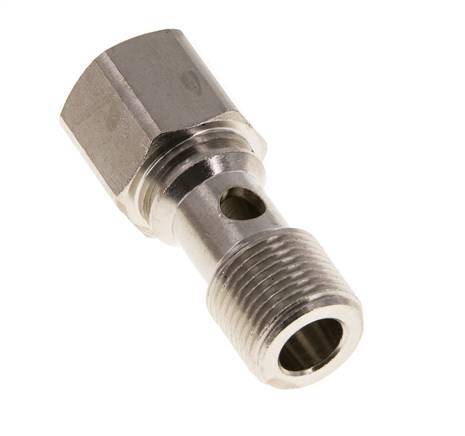 Banjobout 1-weg Vernikkeld Messing G3/8'' Buiten- en Binnendraad 32mm