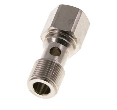 Banjobout 1-weg Vernikkeld Messing G3/8'' Buiten- en Binnendraad 32mm