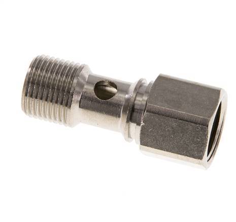 Banjobout 1-weg Vernikkeld Messing G3/8'' Buiten- en Binnendraad 32mm