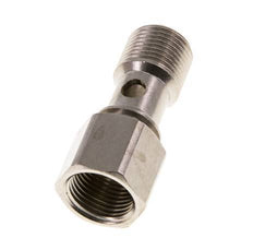 Banjobout 1-weg Vernikkeld Messing G3/8'' Buiten- en Binnendraad 32mm