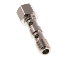 Banjobout 2-weg Vernikkeld Messing G1/4'' Buiten- en Binnendraad 46.7mm [2 Stuks]