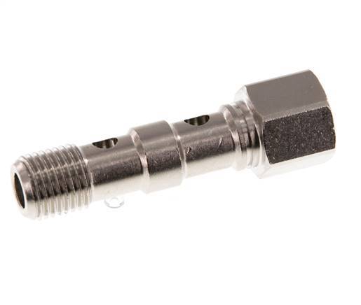 Banjobout 2-weg Vernikkeld Messing G1/4'' Buiten- en Binnendraad 46.7mm [2 Stuks]