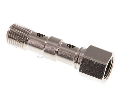 Banjobout 2-weg Vernikkeld Messing G1/4'' Buiten- en Binnendraad 46.7mm [2 Stuks]