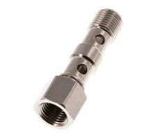Banjobout 2-weg Vernikkeld Messing G1/4'' Buiten- en Binnendraad 46.7mm [2 Stuks]