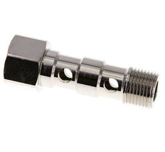 Banjobout 2-weg Vernikkeld Messing G1/2'' Buiten- en Binnendraad 62.5mm